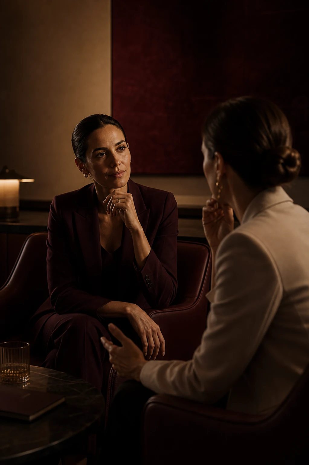 Conversa íntima entre duas mulheres, com escuta e conexão